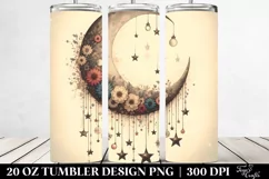 Vintage Postcard Style with Stars and Flowers | 20 Oz Product Image 2