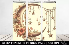 Vintage Postcard Style with Stars and Flowers | 20 Oz Product Image 2