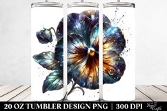 Metalic Watercolor Pansy Tumbler Product Image 2