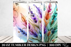 Colorful Watercolor Flowers | 20 Oz Tumbler Product Image 2