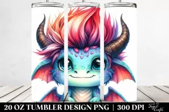 Cute Baby Dragon with Awesome Haircut PNG Product Image 2