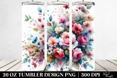 Abstract Colorful Roses Tumbler 20 oz Product Image 2