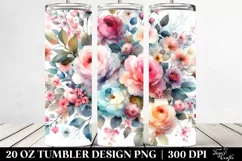Abstract Colorful Roses Tumbler 20 oz Product Image 2