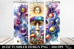 Magical Celestial Mushroom Clipart 20 Oz Tumbler Product Image 2