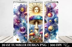 Magical Celestial Mushroom Clipart 20 Oz Tumbler Product Image 2
