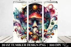 Magical Celestial Mushroom Clipart 20 Oz Tumbler Product Image 2