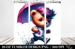 Vibrant Baby Bear Running 20 Oz Tumbler Product Image 2