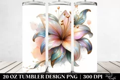 Shiny Stained Lily 20 Oz Tumbler Product Image 2