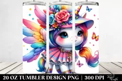 Cute Baby Unicorn Dressed | 20 oz Tumbler. Product Image 2