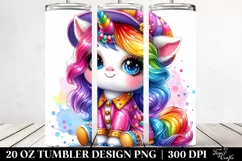 Cute Baby Unicorn Dressed | 20 oz Tumbler. Product Image 2