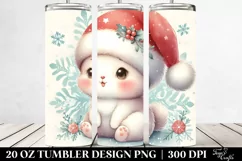 Vintage Baby Rabbit Snowflake Tumbler | 20 oz Tumbler Product Image 2