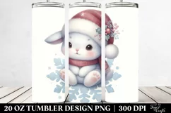 Vintage Baby Rabbit Snowflake Tumbler | 20 oz Tumbler Product Image 2