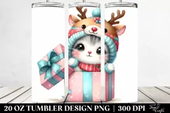 Expressive Baby Kitten in Winter PNG Product Image 2
