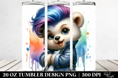 Baby Bear with Cool Haircut PNG Product Image 2