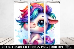 Funny Baby Unicorn Sitting | 20 oz Tumbler Product Image 2