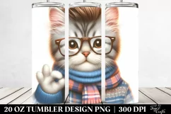 Cute Baby Cat Dressed for Winter PNG Product Image 2