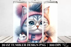 Cute Baby Cat Dressed for Winter PNG Product Image 2