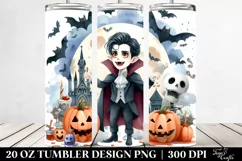 Funny Vampire Halloween Clipart 20 Oz Tumbler Product Image 2