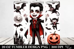Funny Vampire Halloween Clipart 20 Oz Tumbler Product Image 2