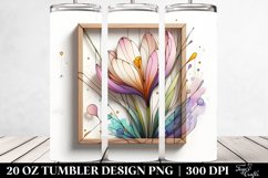 Abstract y Wooden Crocus, Transparent 20 Oz Tumbler Product Image 2