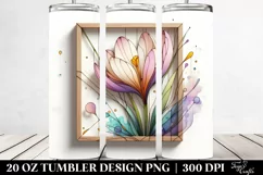 Abstract y Wooden Crocus, Transparent 20 Oz Tumbler Product Image 2