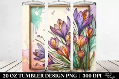 Wooden Stained Crocus 20 Oz Tumbler Product Image 2