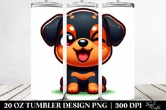 Colorful Baby Rottweiler Clipart Product Image 2