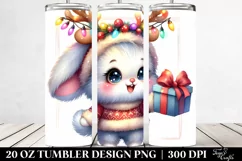 Cute Baby Rabbit in Winter PNG Product Image 2