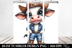 Smiling Cow in Sun Hat | 20 Oz Tumbler Product Image 2