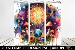 Magical Celestial Mushroom Clipart 20 Oz Tumbler Product Image 2