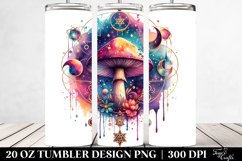 Vibrant Celestial Mushroom Clipart 20 Oz Tumbler Product Image 2
