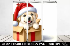 Labrador Retriever with Santa Hat PNG Product Image 2
