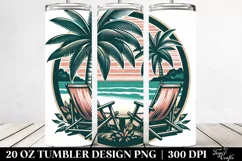 Vintage Tropical Beach Chairs Tumbler Product Image 2