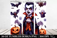 Funny Vampire Halloween Clipart 20 Oz Tumbler Product Image 2