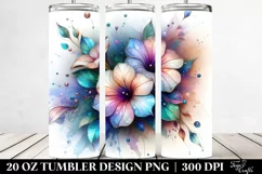 Abstract Glossy Petunia | 20 oz Tumbler Product Image 2