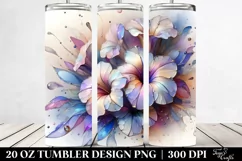 Abstract Glossy Petunia | 20 oz Tumbler Product Image 2
