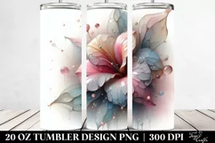 Abstract Glossy Petunia | 20 oz Tumbler Product Image 2