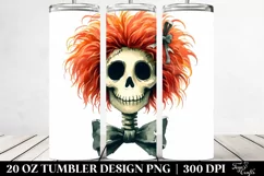 Watercolor Halloween Skull Bow Tumbler Product Image 2