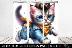 Cute Baby Cat in the Style of PNG Product Image 2