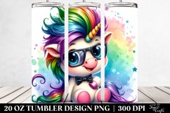 Happy Baby Unicorn Playing | 20 oz Tumbler Product Image 2