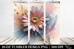 Abstract Shiny Gerbera Tumbler Product Image 2