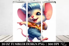 Cute Baby Mouse Watercolor Drawing, 20 Oz Tumbler Product Image 2