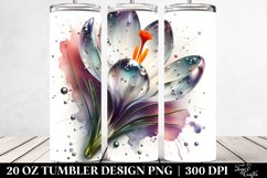 Glossy Crocus Tumbler Sublimation Clipart Product Image 2