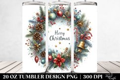 Round Christmas Holiday Sparkle Tumbler | 20 oz Tumbler Product Image 2