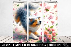 Dog Tumbling Spring Petals Wind | 20 Oz Tumbler Product Image 2