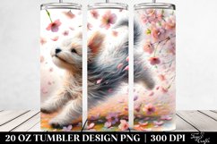 Dog Tumbling Spring Petals Wind | 20 Oz Tumbler Product Image 2