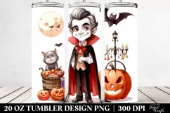 Simple Funny Vampire Clipart, 20 Oz Tumbler Product Image 2