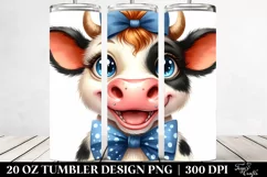 Funny Cow with Big Teeth | 20 Oz Tumbler Product Image 2