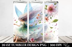 Fairy Tumbling with Spring Petals | 20 Oz Tumbler Product Image 2
