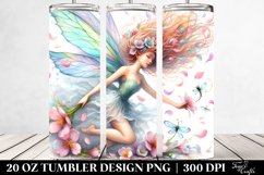 20 Oz Tumbler Sublimation | Fairy Tumbling Petals Wind Product Image 2